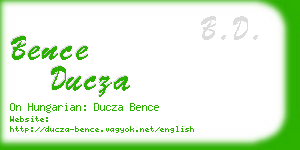 bence ducza business card